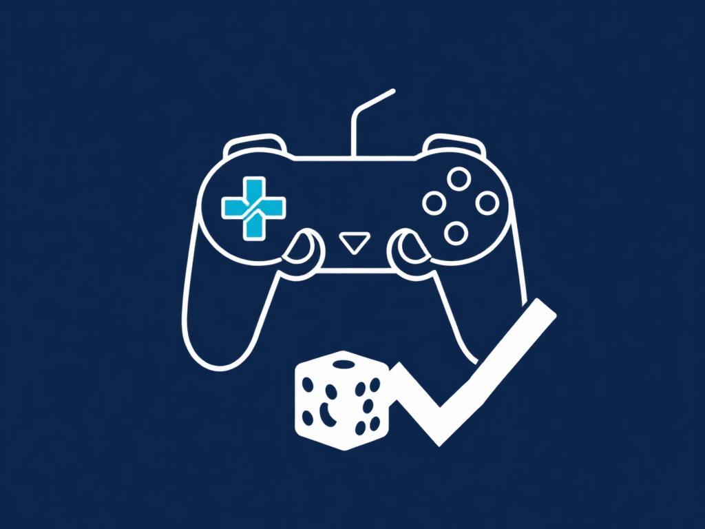 Minimal gaming industry icon illustration